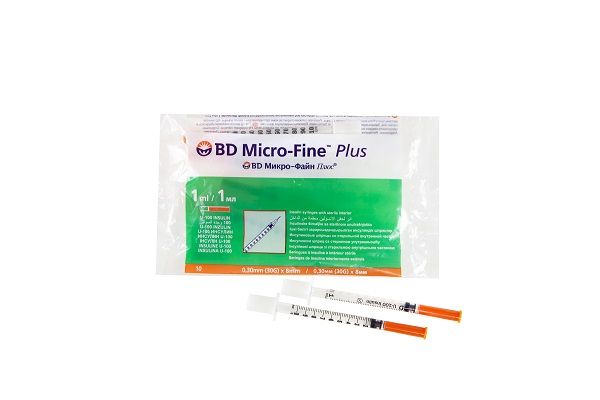 Шприц bd инсулин микро-файн+ 1мл n10 (u100 g30 0,3х8)