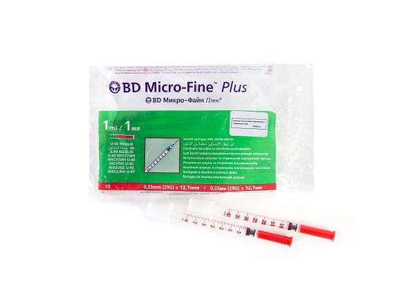 Шприц bd инсулин микро-файн+ 1мл n10 (u40 29g 0,33х12,7)