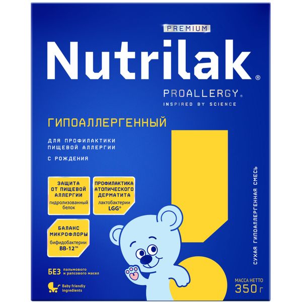 Смесь Nutrilak (Нутрилак) Premium Гипоаллергенная на основе частично гидролизированных сывороточных белков 350 г
