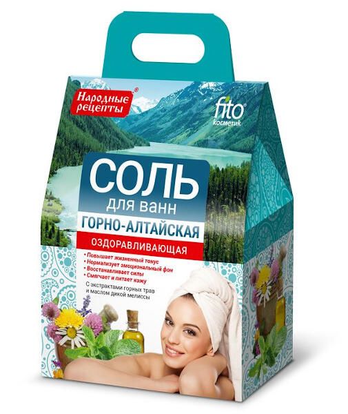 Соль для ванн горно- алтайская оздоравливающая серии народные рецепты fito косметик 500 г