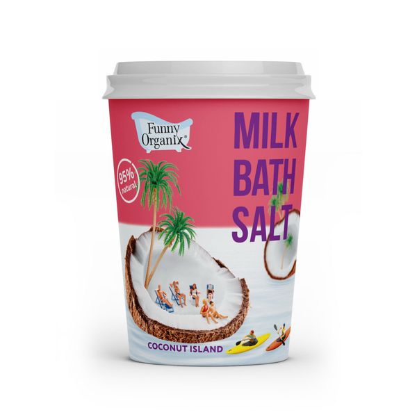 Соль для ванн молочная Cococnut island Funny Organix/Фанни Органикс 500г