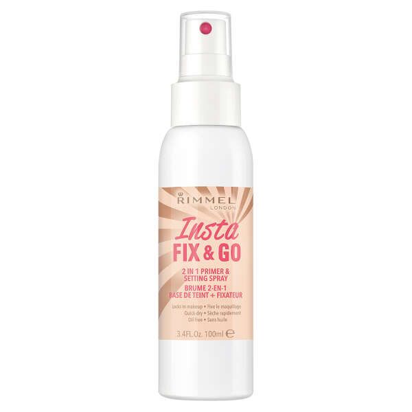 Спрей-фиксатор для макияжа Rimmel INSTA STROBING - 2 in 1 primer and setting spray