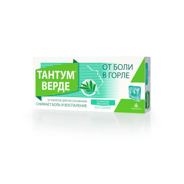 Тантум Верде табл. д/рассас. со вкусом эвкалипта 3 мг №20