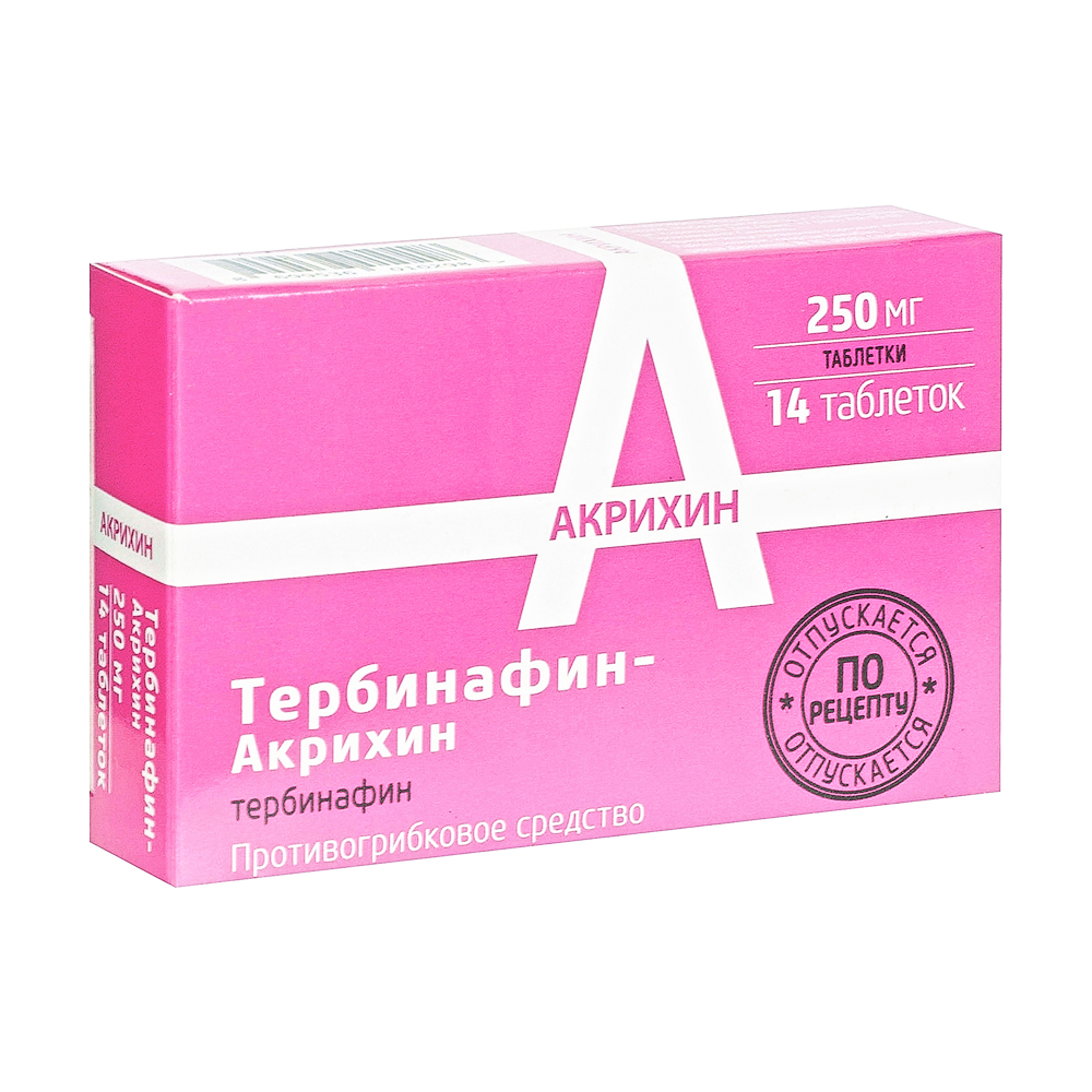 Тербинафин-акрихин таб. 250мг №14
