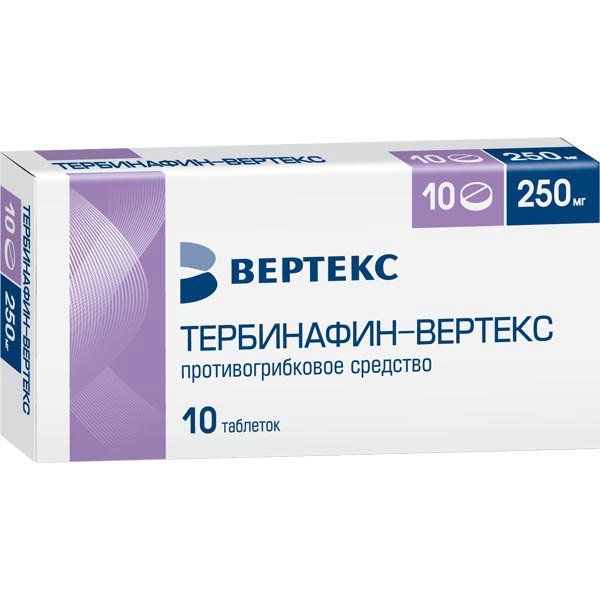 Тербинафин-вертекс таб. 250 мг 10 шт.
