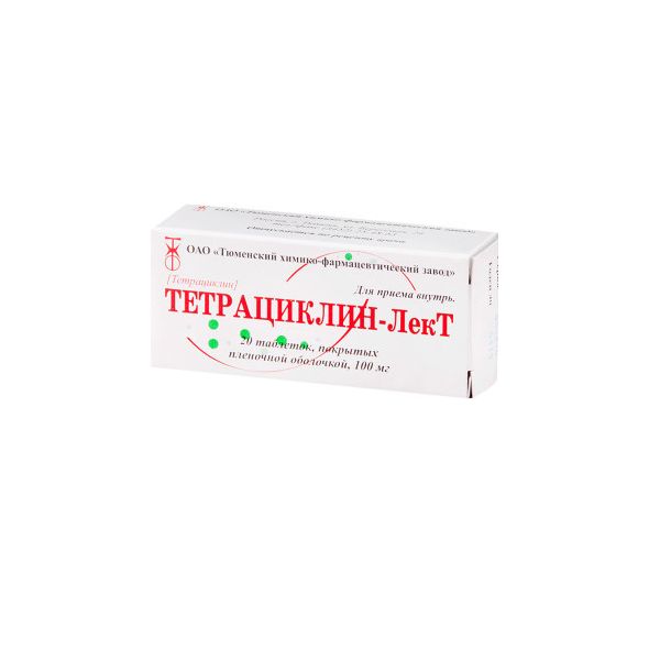 Тетрациклин-лект таб. п.п.о. 100 мг 20 шт.