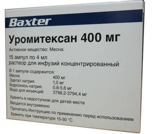 Уромитексан р-р в/в 100мг/мл 4мл n15