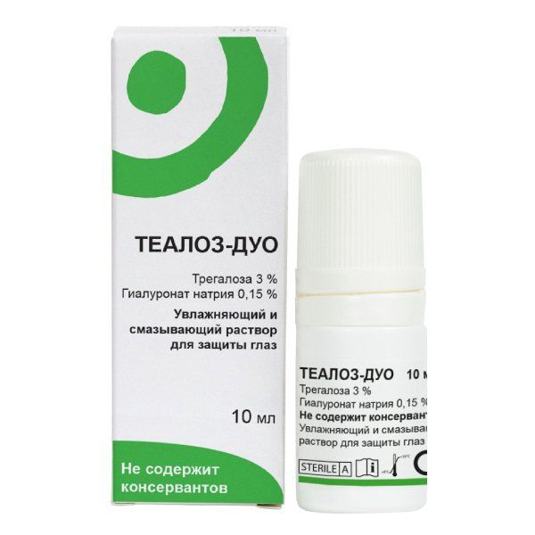 Увлажняющий и смазывающий раствор для защиты глаз Теалоз-Дуо 10 мл