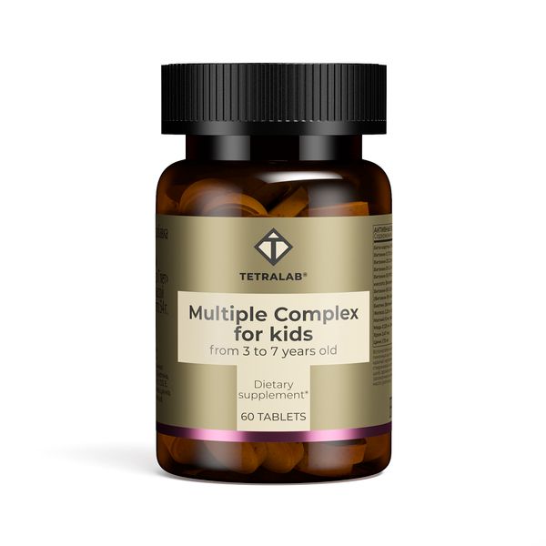 Витаминно-минеральный комплекс от А до цинка для детей от 3-7 лет Tetralab/Тетралаб таблетки жевательные 900мг 60шт