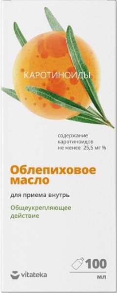 Витатека масло облепиховое "алтай" премиум, фл.100 мл.(бад)