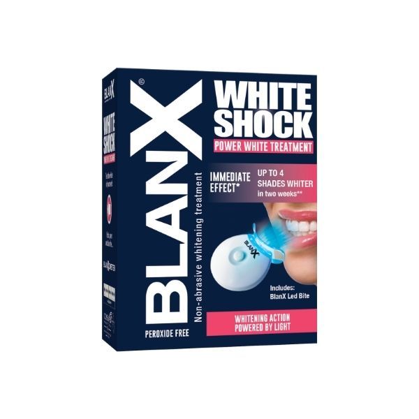 Зубная паста+световой активатор-капа отбеливающий уход White Shock Blanx/Бланкс 50мл