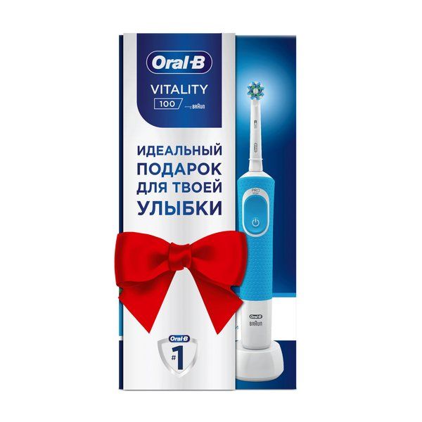 Зубная щетка электрическая Vitality Pro CrossAction 3710 с зар-м устр-м 3757 голубая Oral-B/Орал-би